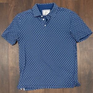 Jos. A. Bank Navy and White Patterned Polo Shirt